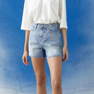 BDG High Waisted A-Line Cut Off Jean Short